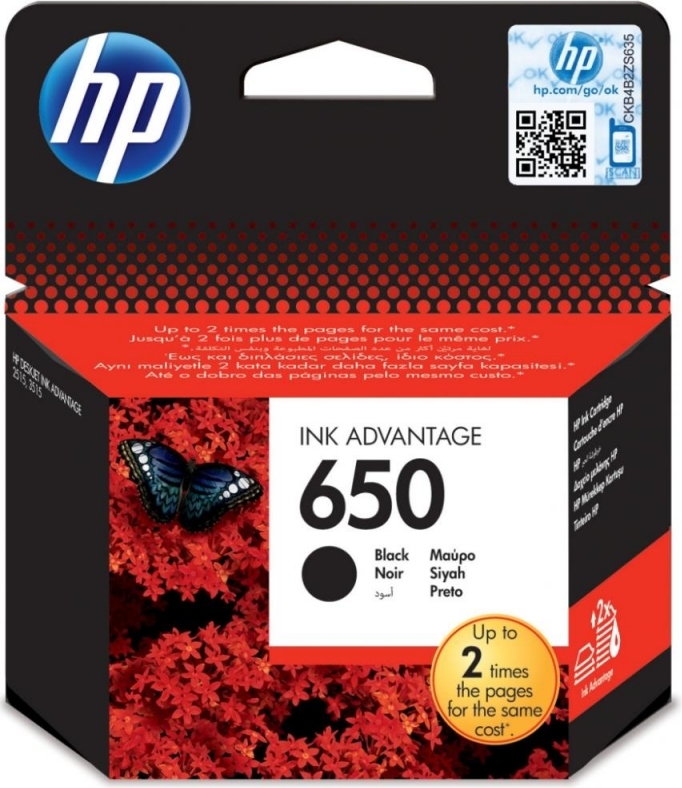 Cartus Cerneala Original HP Black, nr.650, pentru DJ 1015|1515|2515|2545|2645|3515|3545|4515, , (timbru verde 0.15 lei), "CZ101AE"