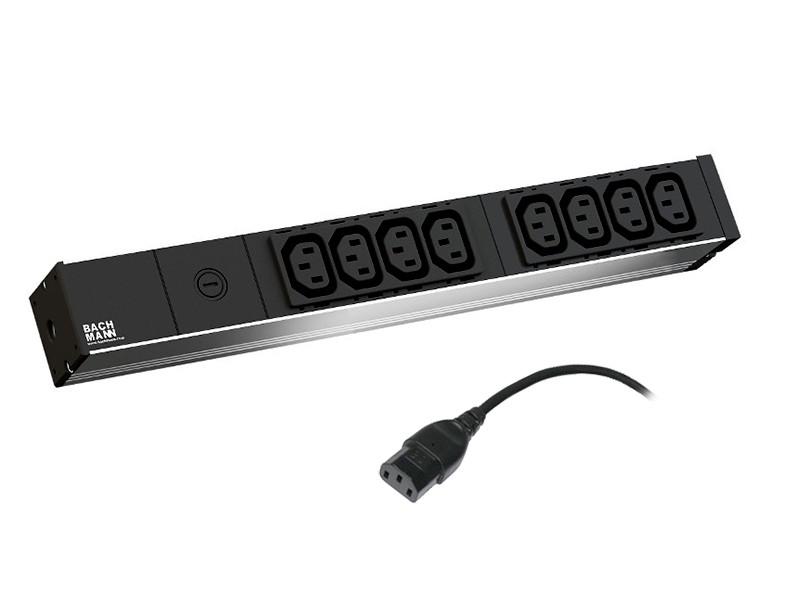 BM IT PDU power strip 8 x C13,10A micro "BM-333.540" (timbru verde 4 lei)