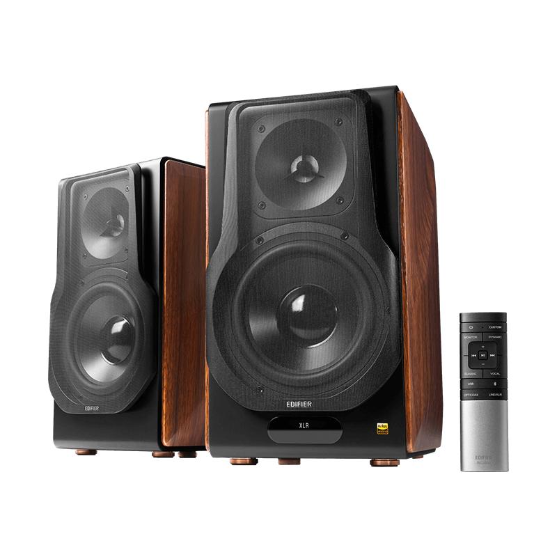 BOXE EDIFIER 2.0, RMS: 256W (2 x 8W, 1 x 120W, 1 x 120W), bluetooth, telecomanda wireless, volum, bass, treble, optical, coaxial, brown, USB, "S3000MKII" (timbru verde 11.00 lei)