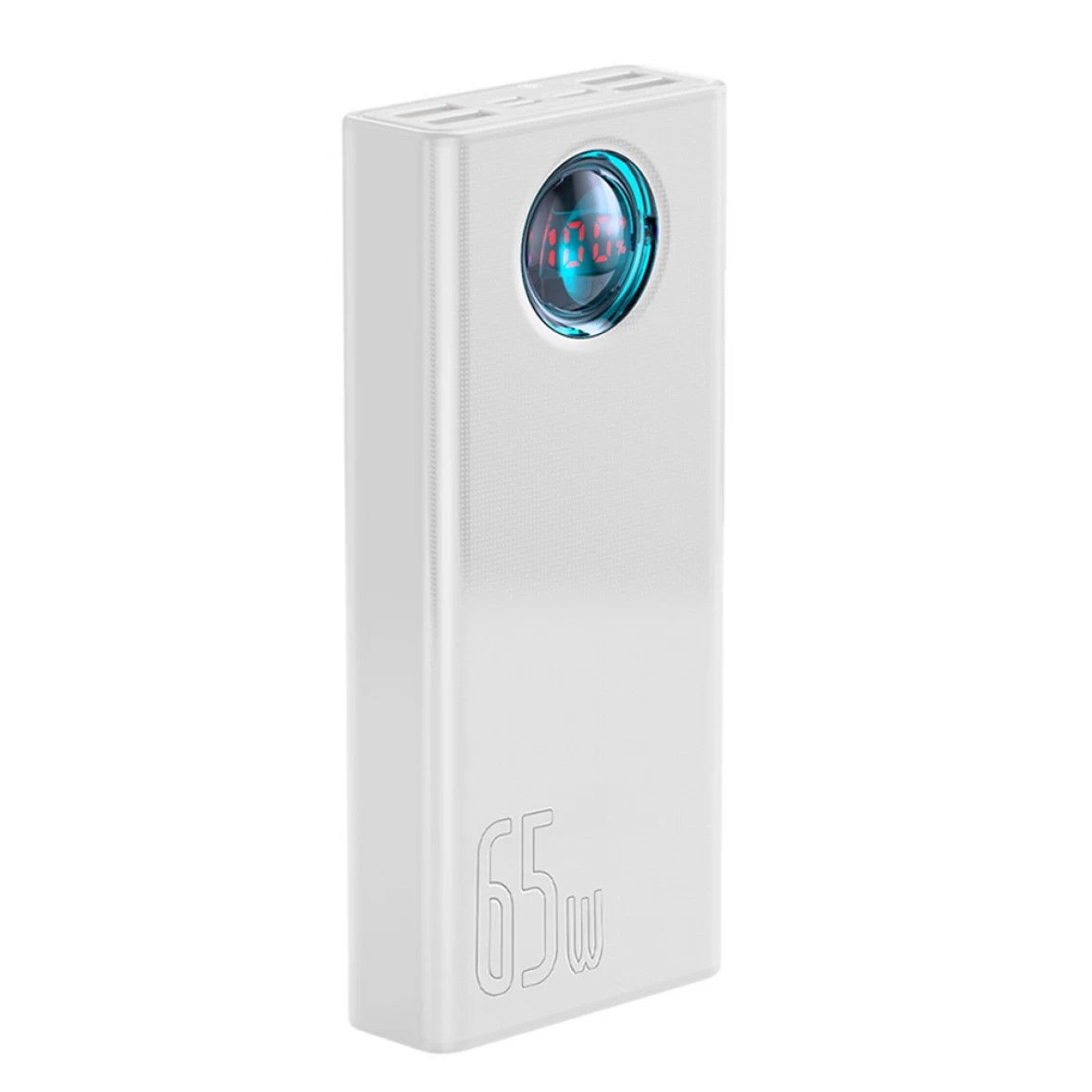 POWER BANK Baseus Ambilight, 30000mAh, PD 3.0 65W, 4 x USB; 1 x USB Type-C, digital display pt. status baterie, total 3A, alb, "PPLG000102" (timbru verde 0.98 lei) - 6932172613617
