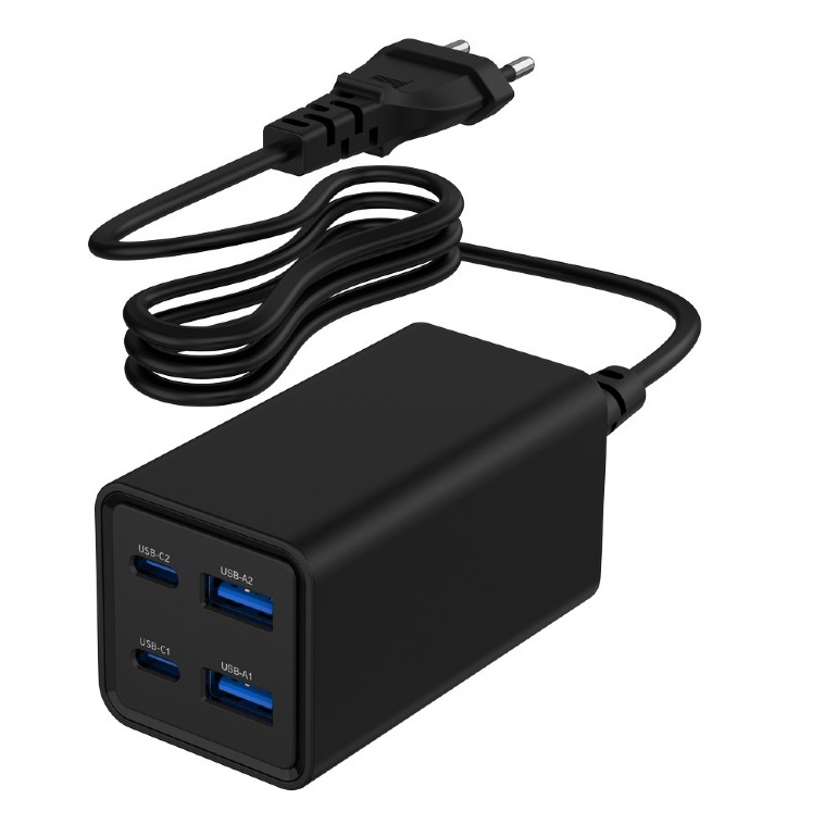 ALIMENTATOR retea 220V GEMBIRD, universal, 2 x USB-A + 2 x USB-C 3A , max. 65W PD GaN, protectie: scurtcircuit, supraincarcare, supratensiune, supraincalzire, cablu 1.5m, negru, "TA-UC-2A2C-PD65-01-BK" (timbru verde 0.03 lei)