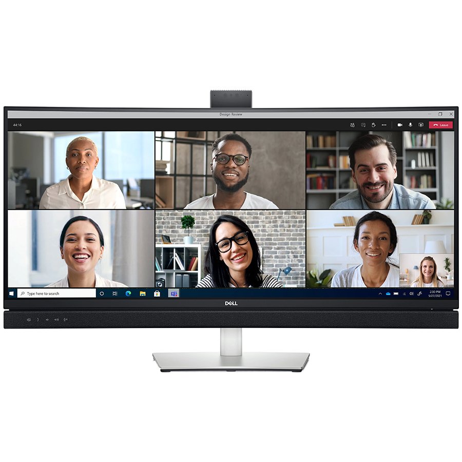 Monitor LED DELL Curved, Video Conferencing C3422WE, 34.14",WQHD 3440x1440,21:9,IPS, 1000:1,178/178,5ms,300cd/m2,DP,HDMI,RJ-45,USB-C, speakers,webcam, "C3422WE-05" (timbru verde 7 lei)