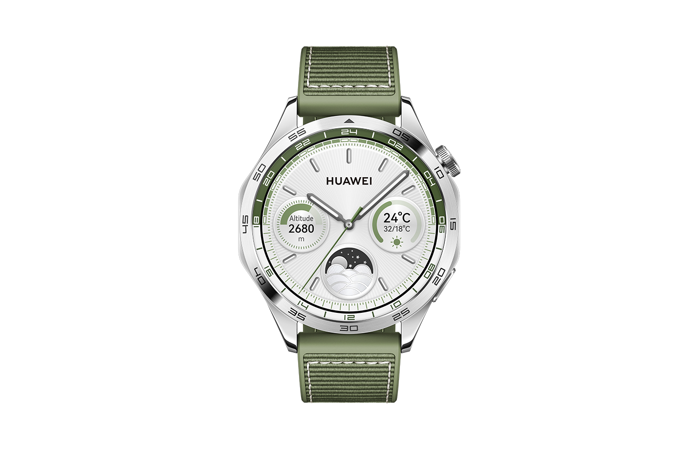 Smartwatch Watch GT 4 46mm Green Woven "55020BGV" (timbru verde 0.18 lei)