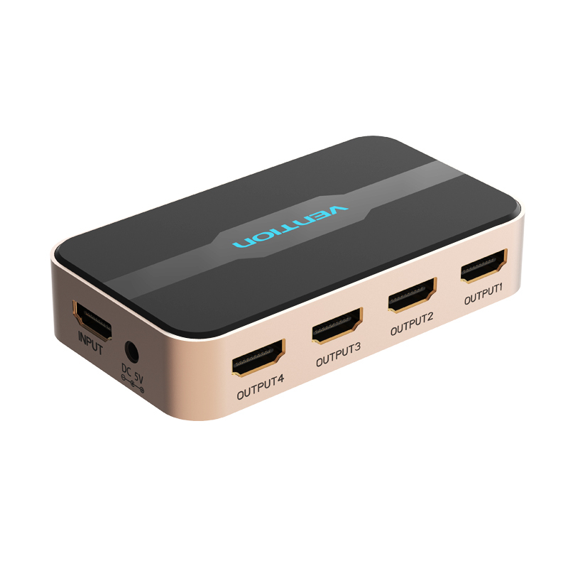 Splitter video Vention, HDMI (M) la 4 x HDMI (M), rezolutie 4K la 30Hz, alimentare retea, negru "ACCG0-EU" (timbru verde 0.08 lei) - 6922794759213