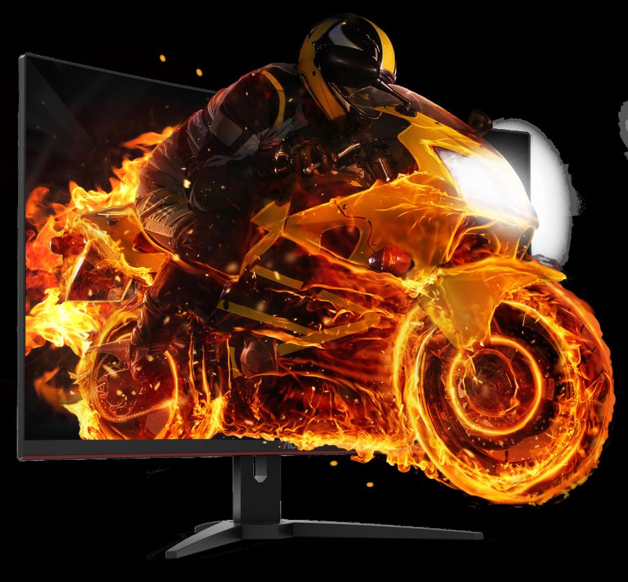 MONITOR AOC 31.5" gaming, VA, Full HD (1920 x 1080), Wide, curbat, 250 cd/mp, 1 ms, VGA, HDMI x 2, DisplayPort, "C32G1" (timbru verde 7 lei)