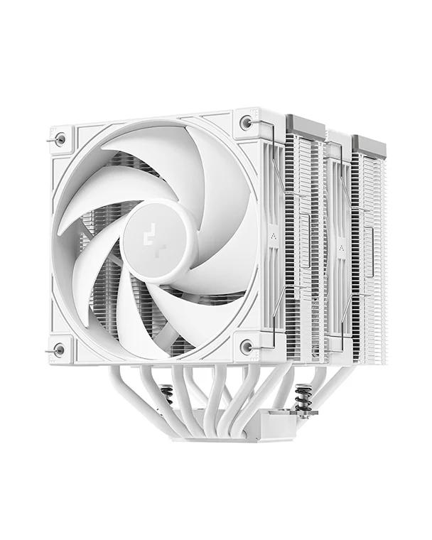 COOLER DeepCool "AK620 G2 WH" skt. Intel si AMD, racire cu aer, vent. 2 x 120mm, 2000 rpm, 6 heatpipes, inaltime 159mm, top cover lemn, alb,"R-AK620G2-WHNNMN-GJD" (timbru verde 2 lei)