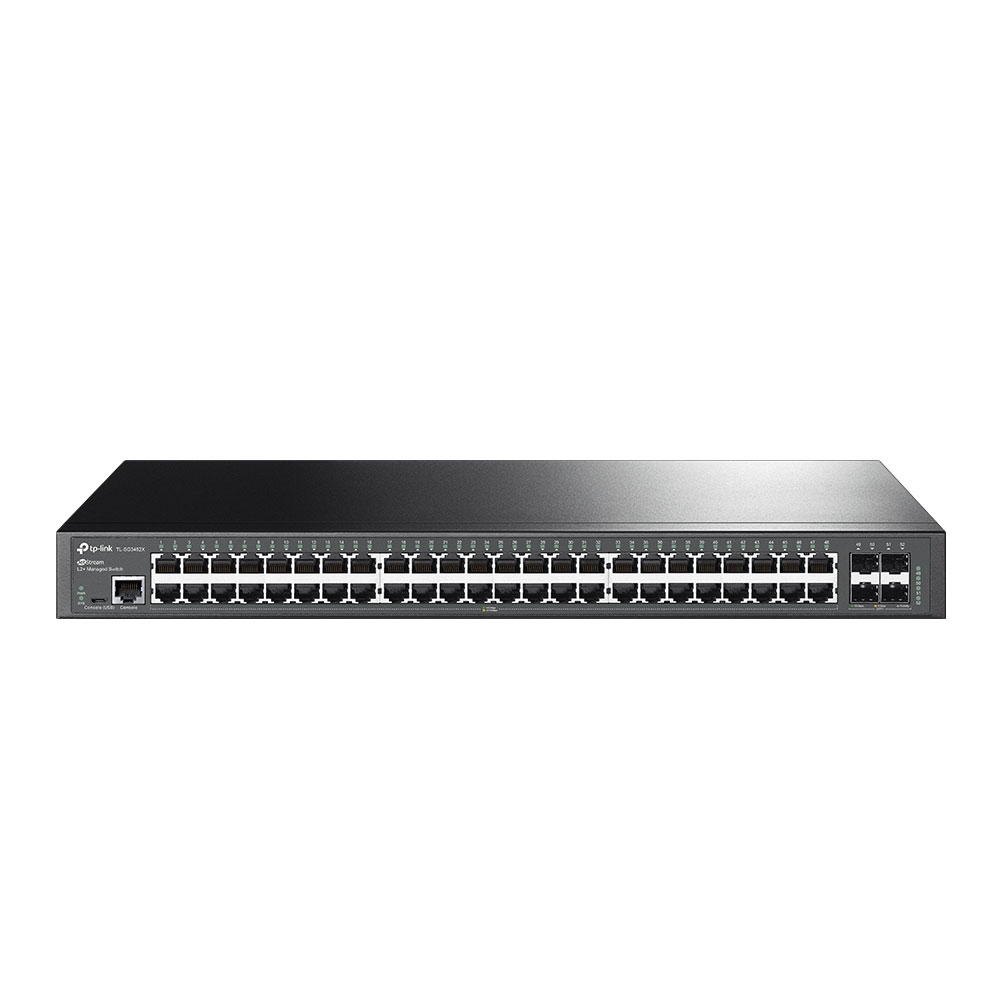 SWITCH TP-LINK L2 Managed 48× Porturi Gigabit L2+ si 4× Sloturi 10GE SFP+, carcasa metalica, rackabil "TL-SG3452X" (timbru verde 2 lei)