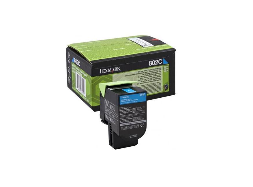 Toner Original Lexmark Cyan, 80C20CE, pentru CX310|CX410|CX510, 1K, (timbru verde 1.2 lei) , "80C20CE"