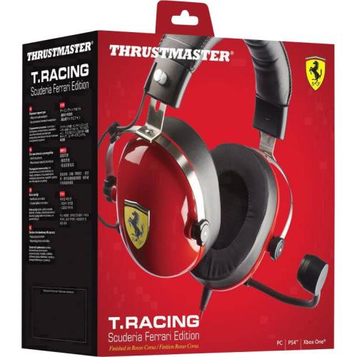 CASTI Thrustmaster - gaming 4060105 T. Racing Scuderia Ferrari Edition Headset, black-red "4060105" (timbru verde 0.8 lei)
