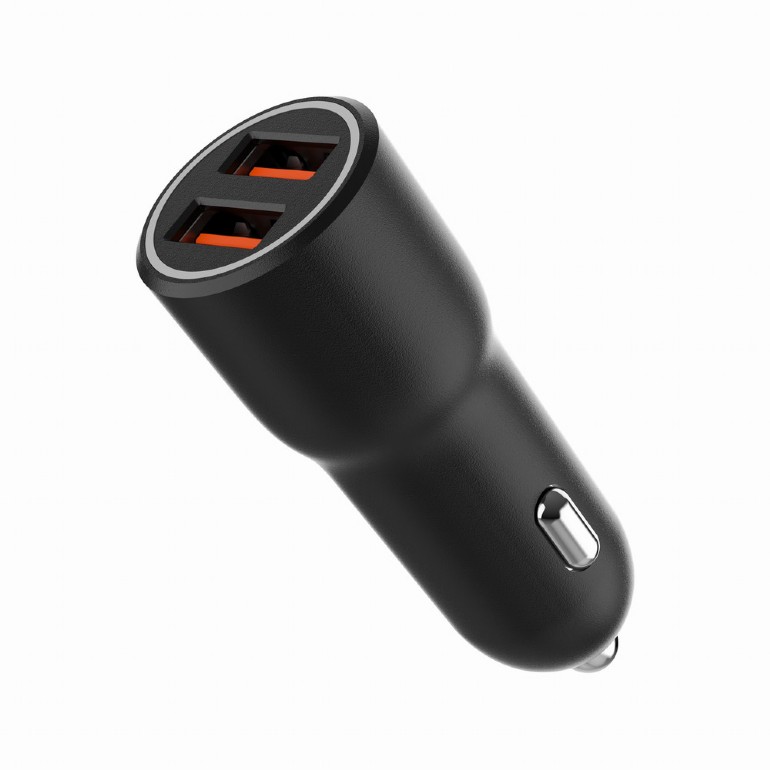 ALIMENTATOR auto GEMBIRD, 2 x USB-A QC3.0 max 18W, pt. bricheta auto, black, "TA-UC-A2QC36-CAR-01" (timbru verde 0.18 lei)