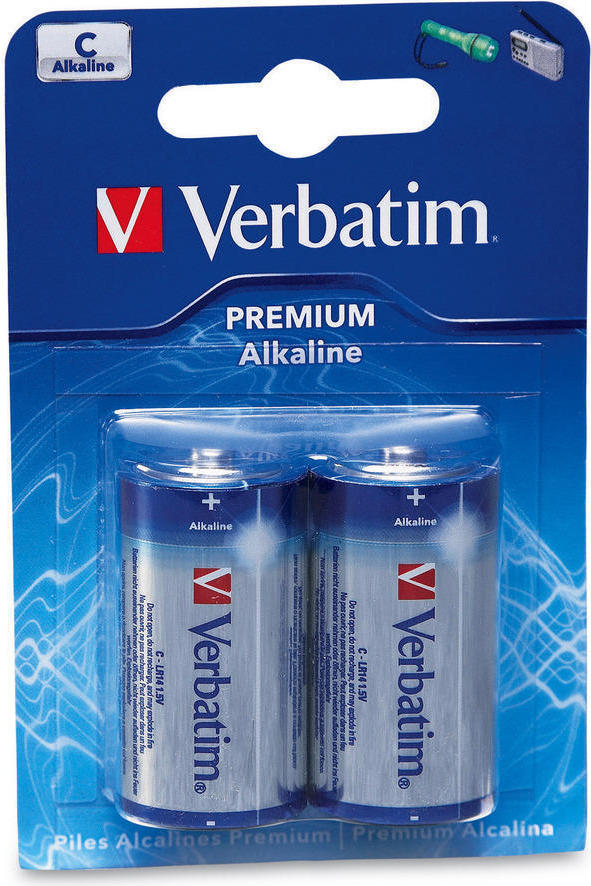 BATERIE VERBATIM C (R14), 1.5V alcalina, 2 buc., "49922" (timbru verde 0.16 lei)