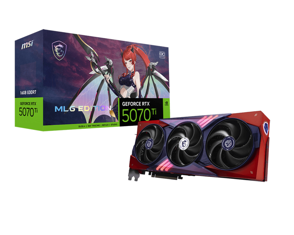 GeForce RTX 5070 Ti MLG EDITION OC 16GB GDDR7 256-bit DLSS 4.0 "GEFORCE RTX 5070 TI 16G MLG EDITION OC"