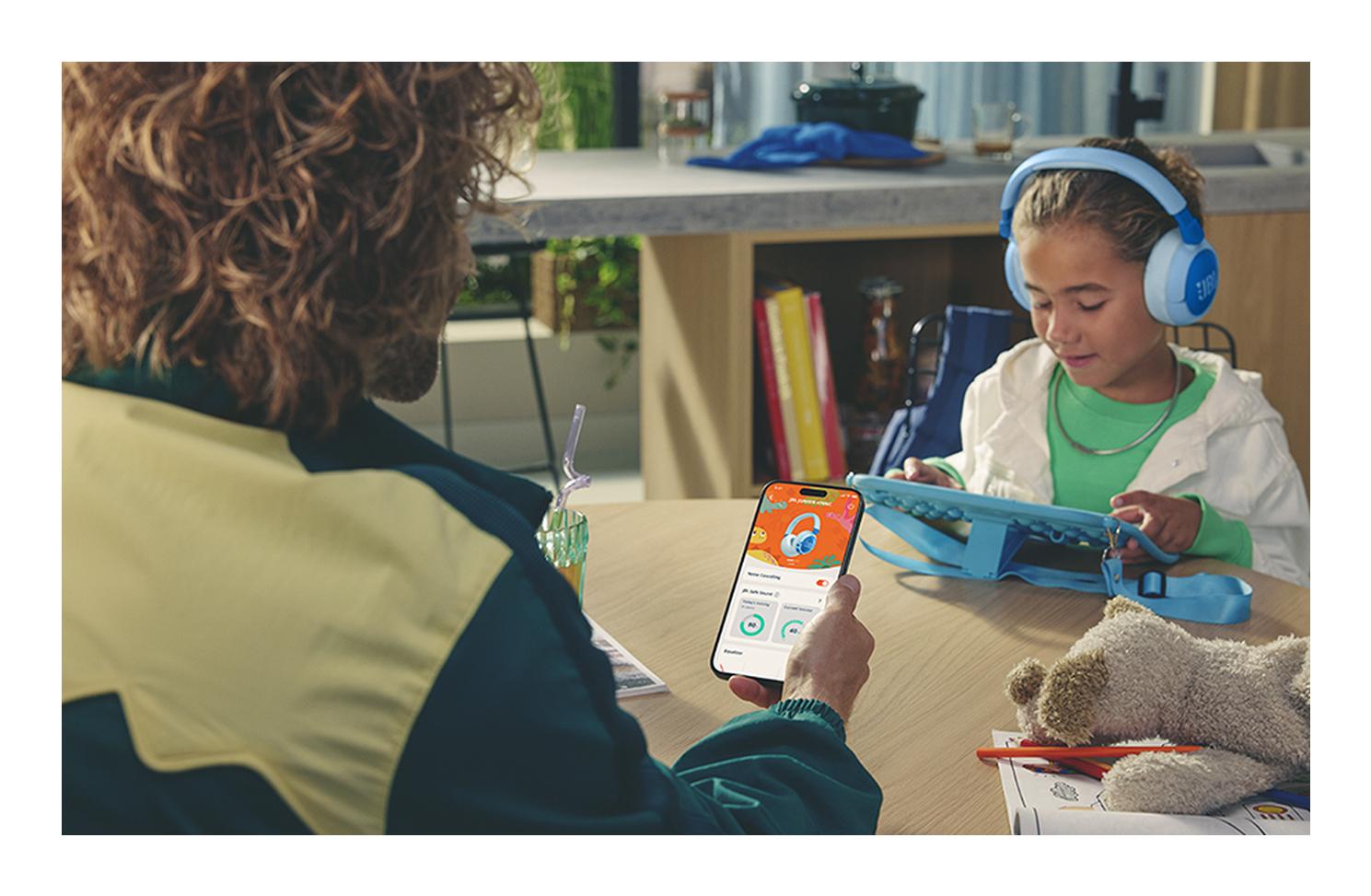 JR470NC Bluetooth 5.3 Wireless On-Ear pentru copii Albastru"JBL-JR470NC-BLU" - imagine 8
