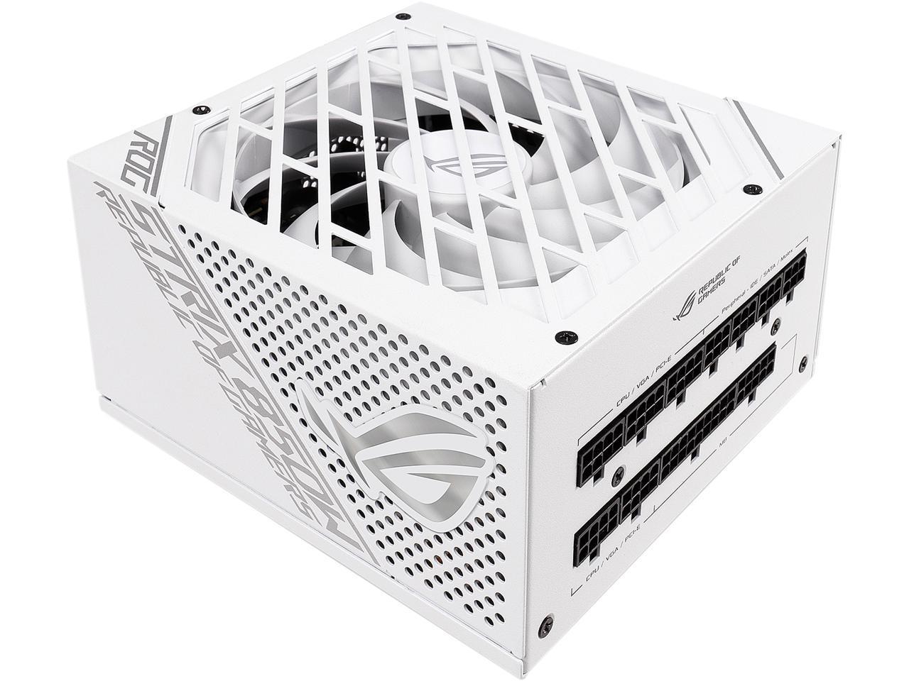 SURSA ASUS, 850 W, " ROG STRIX 850" modulara, ATX 12V, fan 135 mmx1, 80 Plus Gold, MB 20+4 pinx1, CPU 4+4 pinx2, PCI-E 6+2 pinx6, SATAx8, MOLEX 4-pinx6, "ROG-STRIX-850G-WHI" (timbru verde 2 lei)