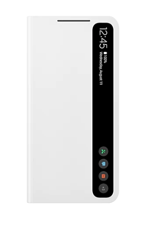 HUSA Smartphone Samsung, pt Galaxy S21 Fe, tip smart book cover, policarbonat | TPU, Smart Clear View, alb, "EF-ZG990CWEGEE"