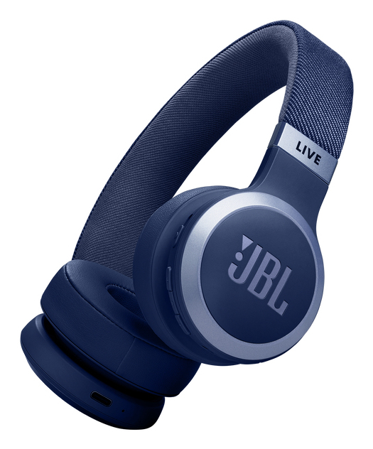 Casti audio wireless on-ear LIVE 670NC, True Adaptive NC, Bluetooth, Multi-Point, Albastru"JBLLIVE670NCBLU" (timbru verde 0.18 lei)