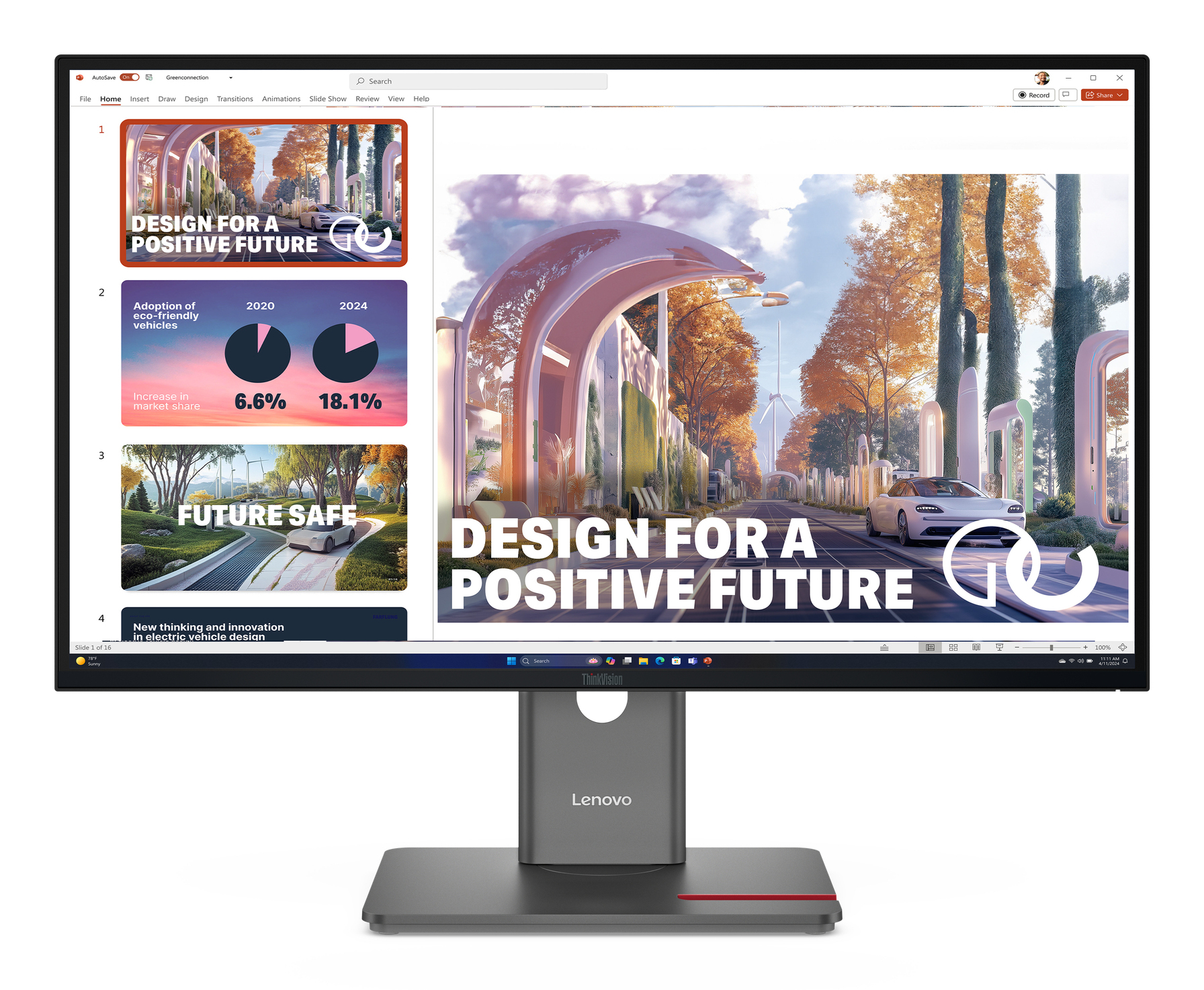MONITOR LCD 27" P27QD-40/64B3GAT2EU LENOVO "64B3GAT2EU" (timbru verde 7 lei)