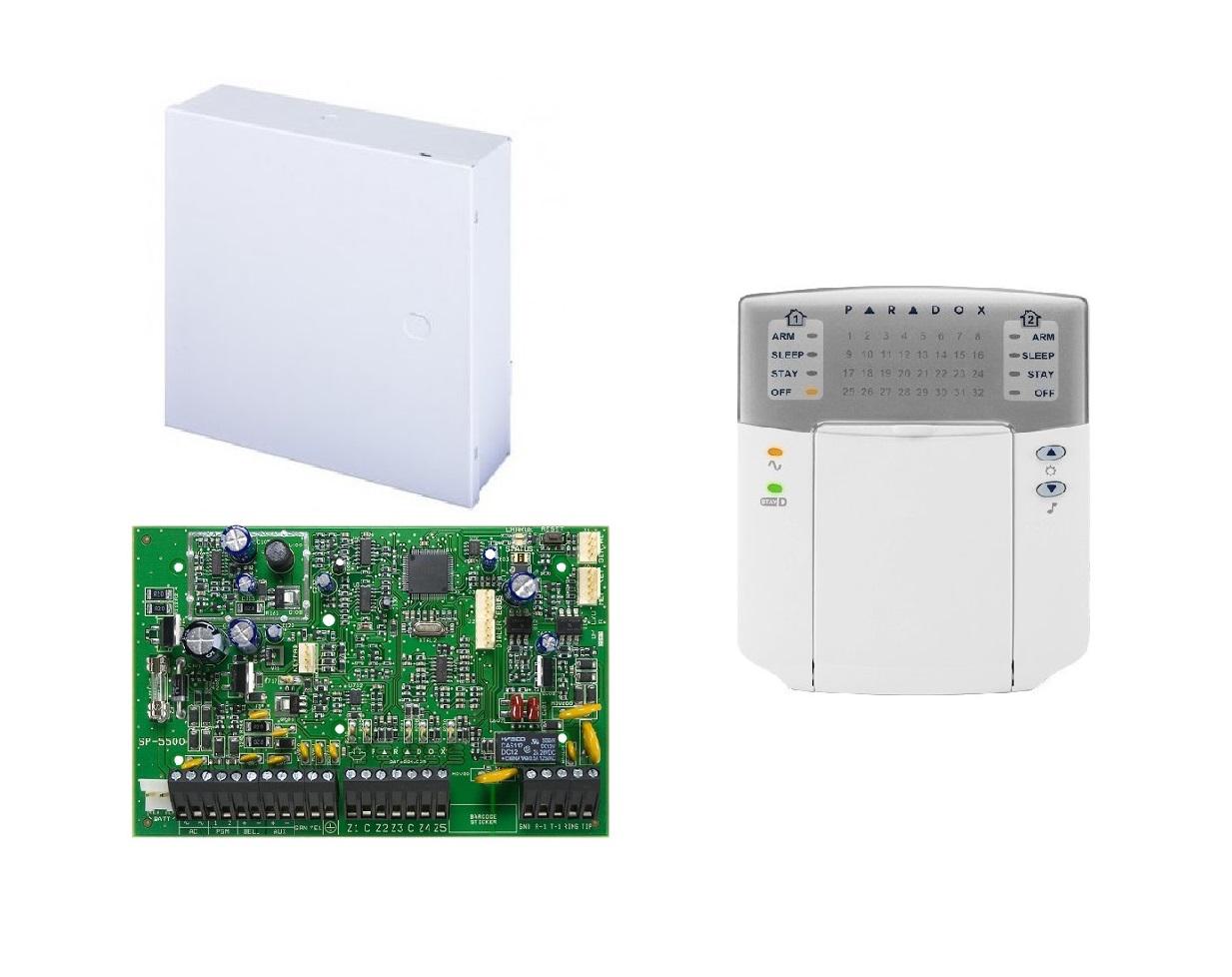 SISTEME ALARMA Paradox CENTRALA PD SP5500+ CUTIE CU TRAF+ K32+, "SP5500+CUTIE+K32+"