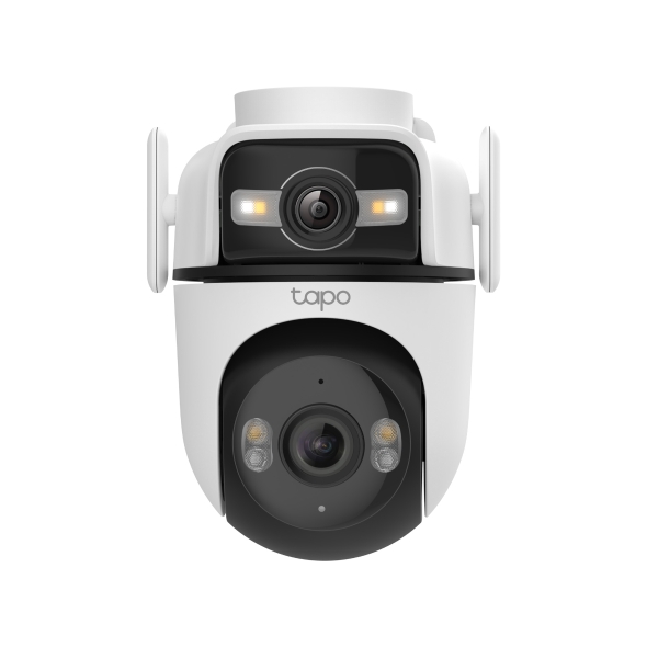 CAMERA IP TP-LINK, wireless, cube, pt. exterior, obiectiv dual si functie pan/tilt, dist. IR 9 m, tip lentila fixa 4 mm, 2 x 2K 3 Mpx, microfon, carcasa metalica, slot SD card, "Tapo C545D" (timbru verde 0.8 lei)
