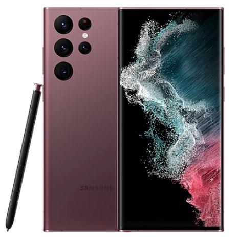 Samsung Galaxy S22 Ultra DS Burgundy 5G/6.8"/OC/12GB/256GB/40MP/12MP+108MP+10MP+10MP/5000mAh + S Pen "SM-S908BDRGEUE" (timbru verde 0.45 lei)