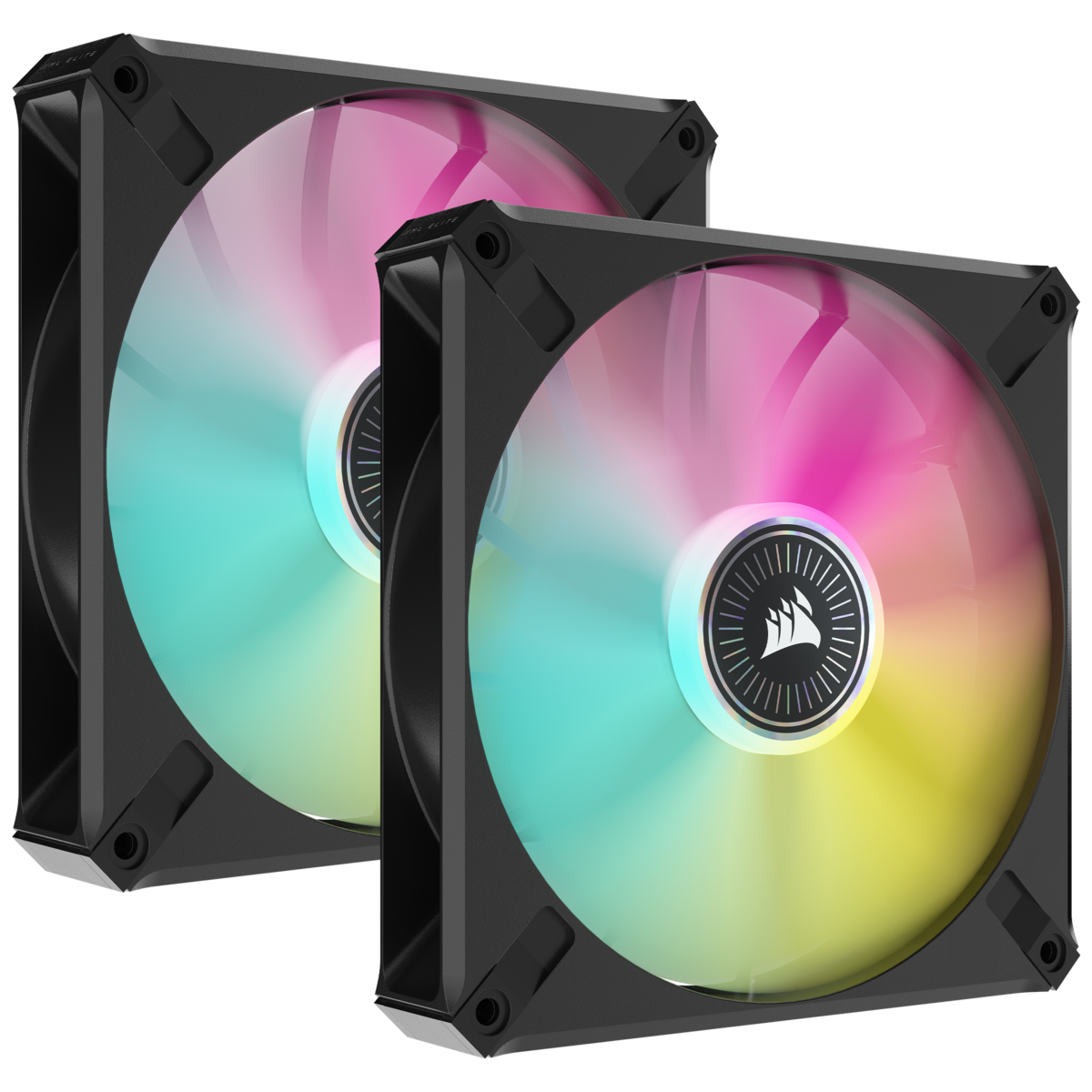 VENTILATOR Corsair, pt carcasa PC, 140 mm, 1600 rpm, LED RGB, 2 ventilatoare, "CO-9050115-WW"