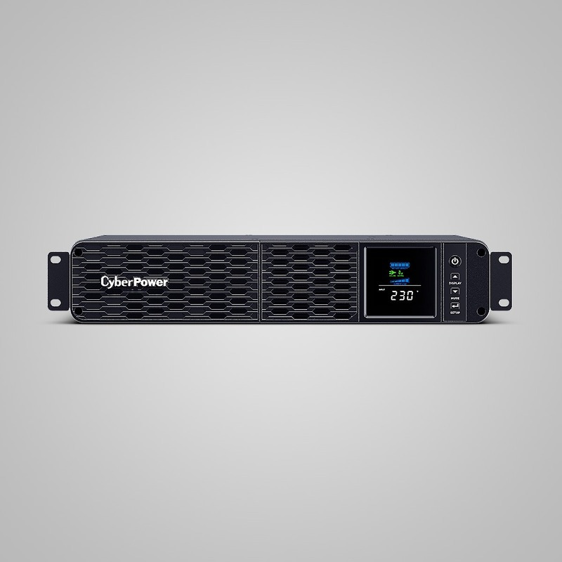 UPS CYBER POWER Line Int. cu sin. pura, cu management, Rack 2U, LCD, 1200VA/720W, AVR, 8x IEC, baterie 2x 12V/7Ah, incarcare pana la 8h, USB, 2x RJ45, RS232, slot SNMP, APFC, LCD color, hot-swapp, GreenPower, "CP1200EIPFCRM2U" (timbru verde 11 lei)