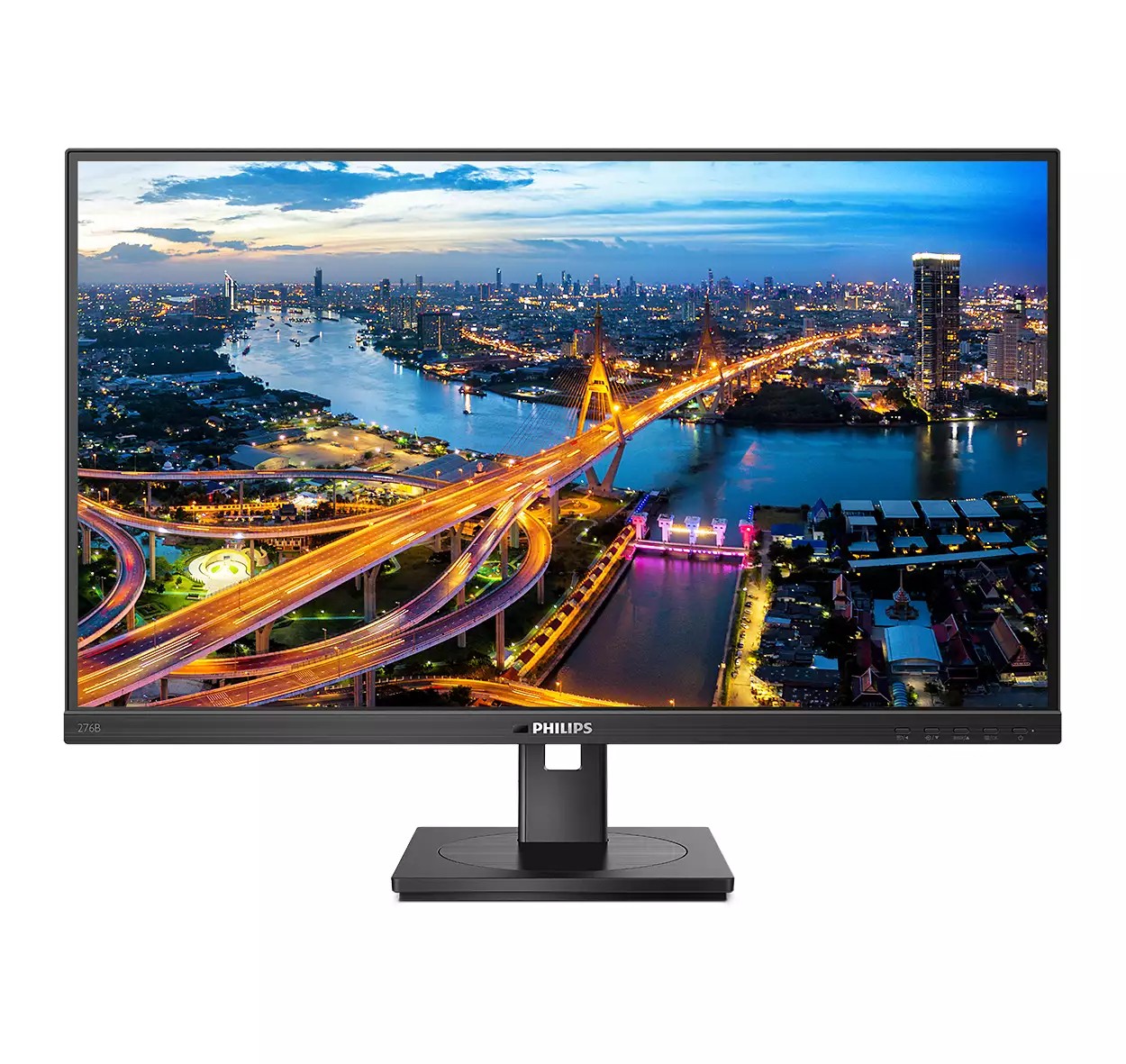 MONITOR PHILIPS 27 inch, home, office, IPS, WQHD (2560 x 1440), Wide, 300 cd/mp, 4 ms, DisplayPort, "276B1/00" (timbru verde 7 lei)