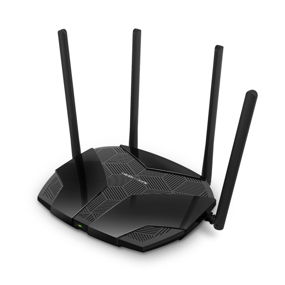 ROUTER MERCUSYS wireless 1800Mbps, 4 porturi LAN Gigabit, 1 port WAN Gigabit, Dual Band AC1800 4 x antena externa, Wi-Fi 6, "MR70X" (timbru verde 0.8 lei)