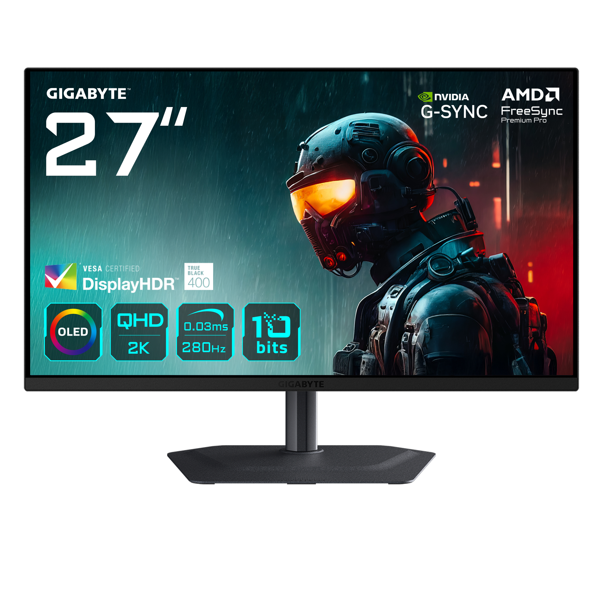 GIGABYTE MO27Q2A computer monitor "MO27Q2A EK" (timbru verde 7 lei)