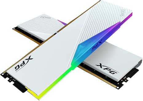 Memorie DDR Adata - gaming DDR5 32GB, frecventa 6400MHz, latenta CL32, 16GB x 2 module, radiator alb, iluminare RGB, XPG LANCER RGB "AX5U6400C3216G-DCLARWH"