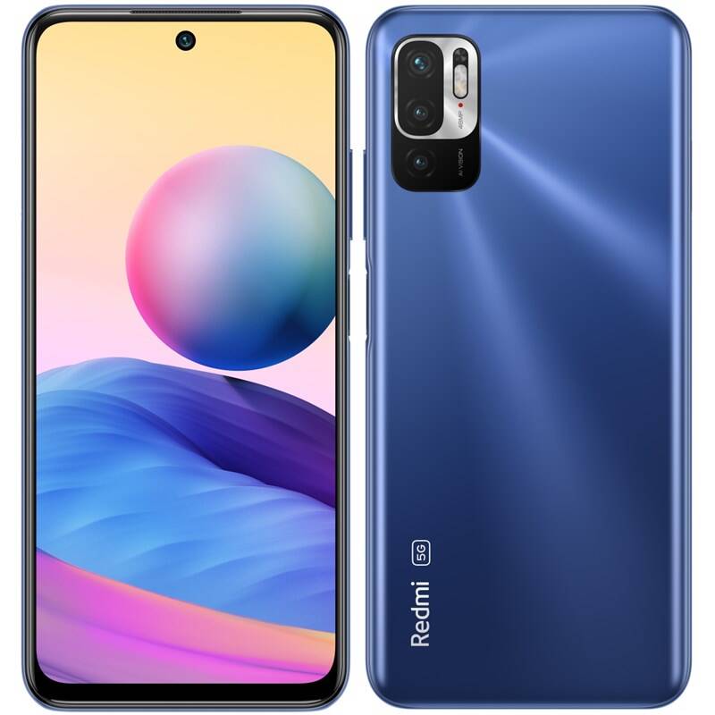 SMARTphone Xiaomi, "Redmi Note 10 5G" ecran 6.43 inch, dual sim, rez. camera 48 Mpix, memorie interna 64 GB, 5G, Android, acumulator 5000 mAh, albastru, "33259" (timbru verde 0.45 lei)