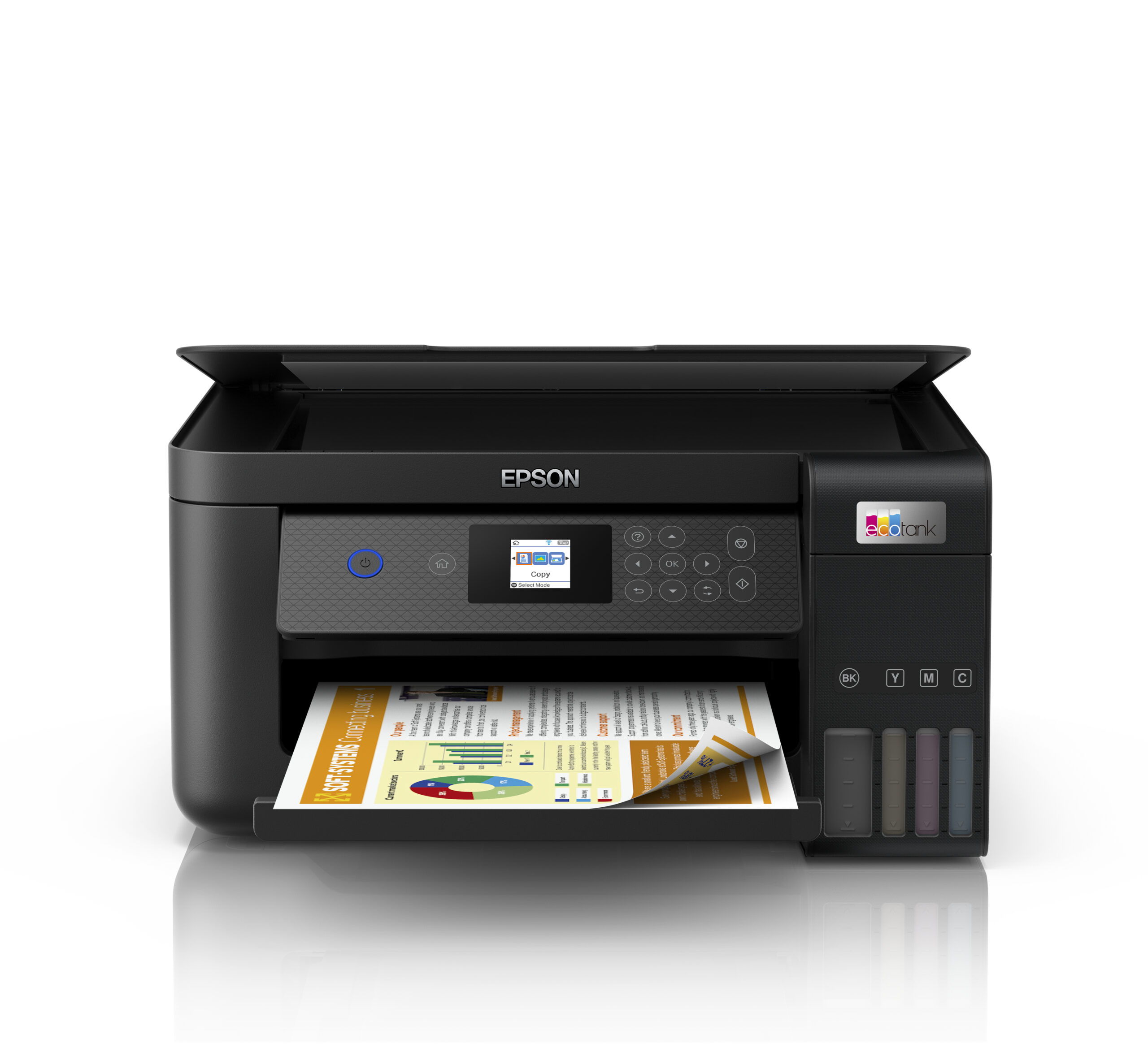 Multifunctional Inkjet CISS Color Epson L4360, A4, Functii: Impr.|Scan.|Cop., Viteza de Printare Monocrom: 33 ppm, Viteza de printare color: 20ppm, Conectivitate:USB|WiFi, Duplex:Da, ADF:Nu "C11CL41408" - imagine 2