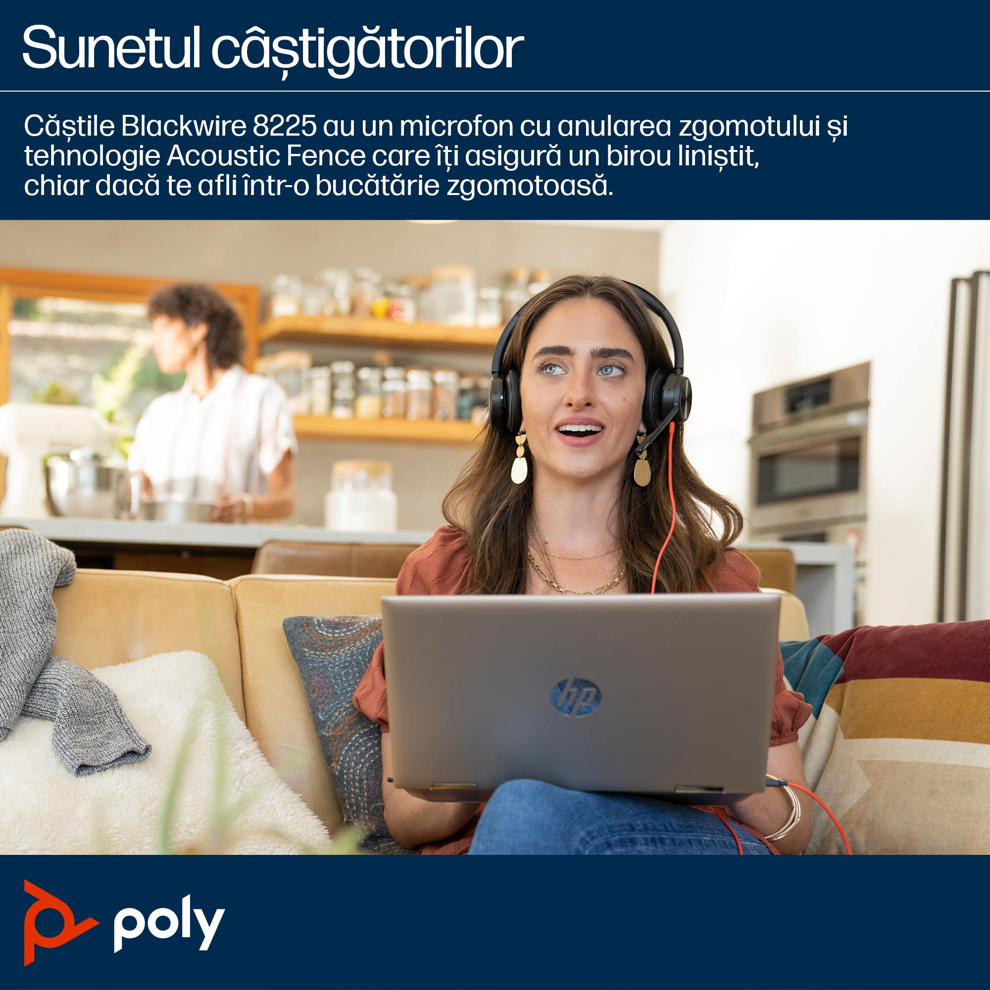 Poly BW 8225 Stereo USB-C HS +USB-C/A"8X223AA" - imagine 5