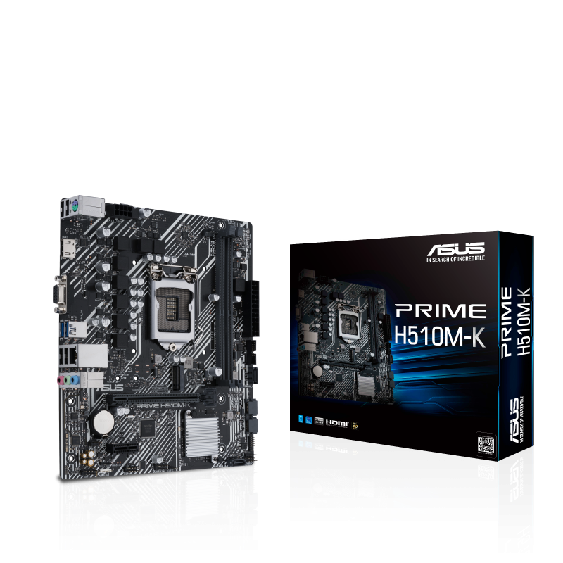 PLACA de BAZA Asus "PRIME H510M-K", skt LGA 1200, mATX, Intel H510, 2 x DDR4, max. 64 GB, 4 x SATA, 1 x M.2, 7.1, "PRIME H510M-K"