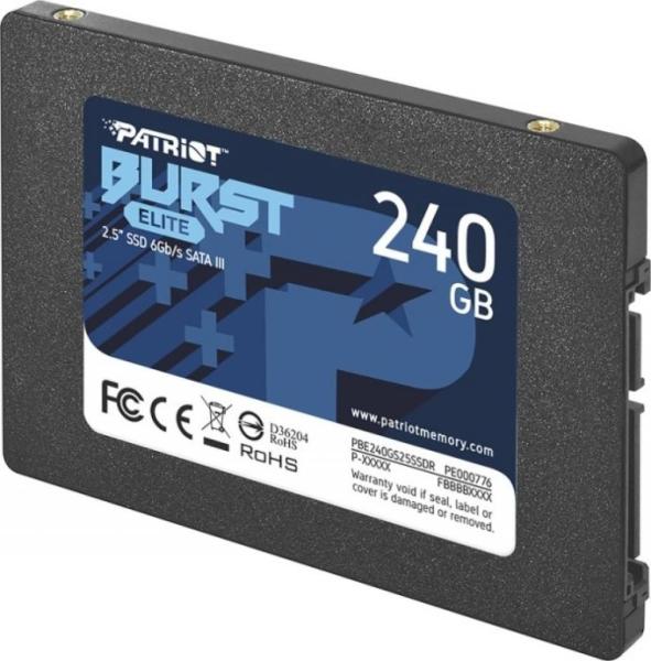 SSD PATRIOT, BURST ELITE, 240 GB, 2.5 inch, S-ATA 3, 3D QLC Nand, R/W: 450/320 MB/s, 45506801 "PBE240GS25SSDR"