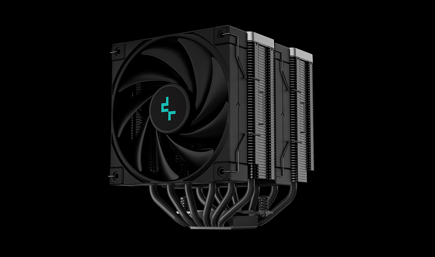 Cooler Deepcool "AK620 Zero Dark", compatibil skt. Intel si AMD, racire cu aer, ventilator 120 mm x 2, 1850 rpm, inaltime cooler 160 mm, 6 heatpipe, "R-AK620-BKNNMT-G-1" (timbru verde 2.00 lei)