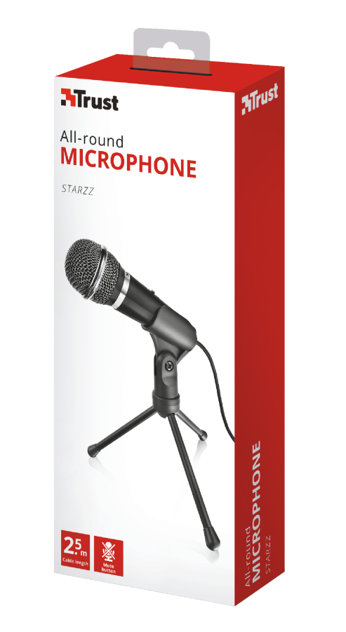 MICROFON TRUST STARZZ BLACK "21671" (timbru verde 0.03 lei)