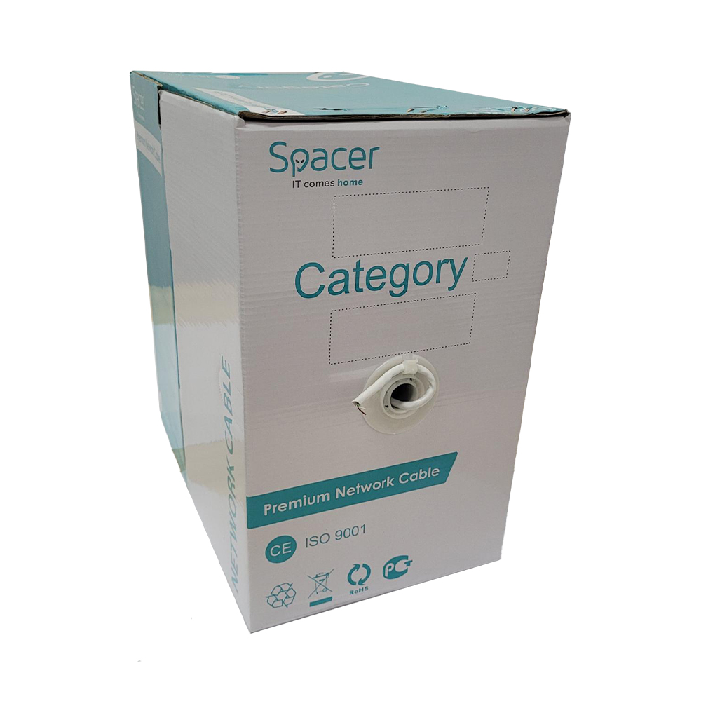 ROLA CABLU UTP SPACER Cat6, 305m, Cupru-Aluminu, Solid, AWG24, 0.51mm, 0.21mm2, "SPLC-UCAT6-CCA-305"