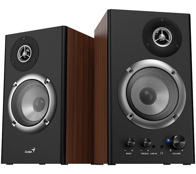 BOXE GENIUS 2.0, RMS: 36W (2 x 18W), amplificare integrata, black&brown wood, "SP-HF1200B" "31730049400" (timbru verde 4.00 lei)