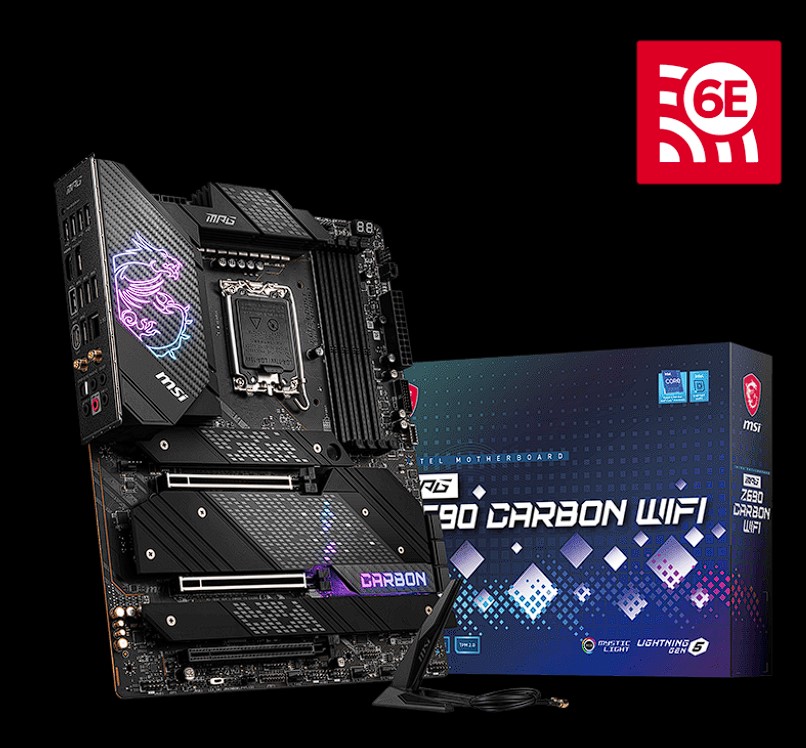 MSI MPG Z690 CARBON WIFI LGA1700 4xDDR5 3xPCI-Ex16 5xM.2 Gen2x2 6xUSB 3.2, "MPG Z690 CARBON WIFI"