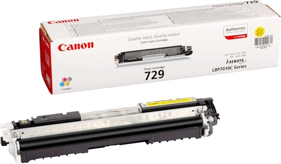 Toner Original Canon Yellow, CRG-729Y, pentru LBP-7010|LBP-7018, 1K, (timbru verde 1.2 lei) , "CR4367B002AA"