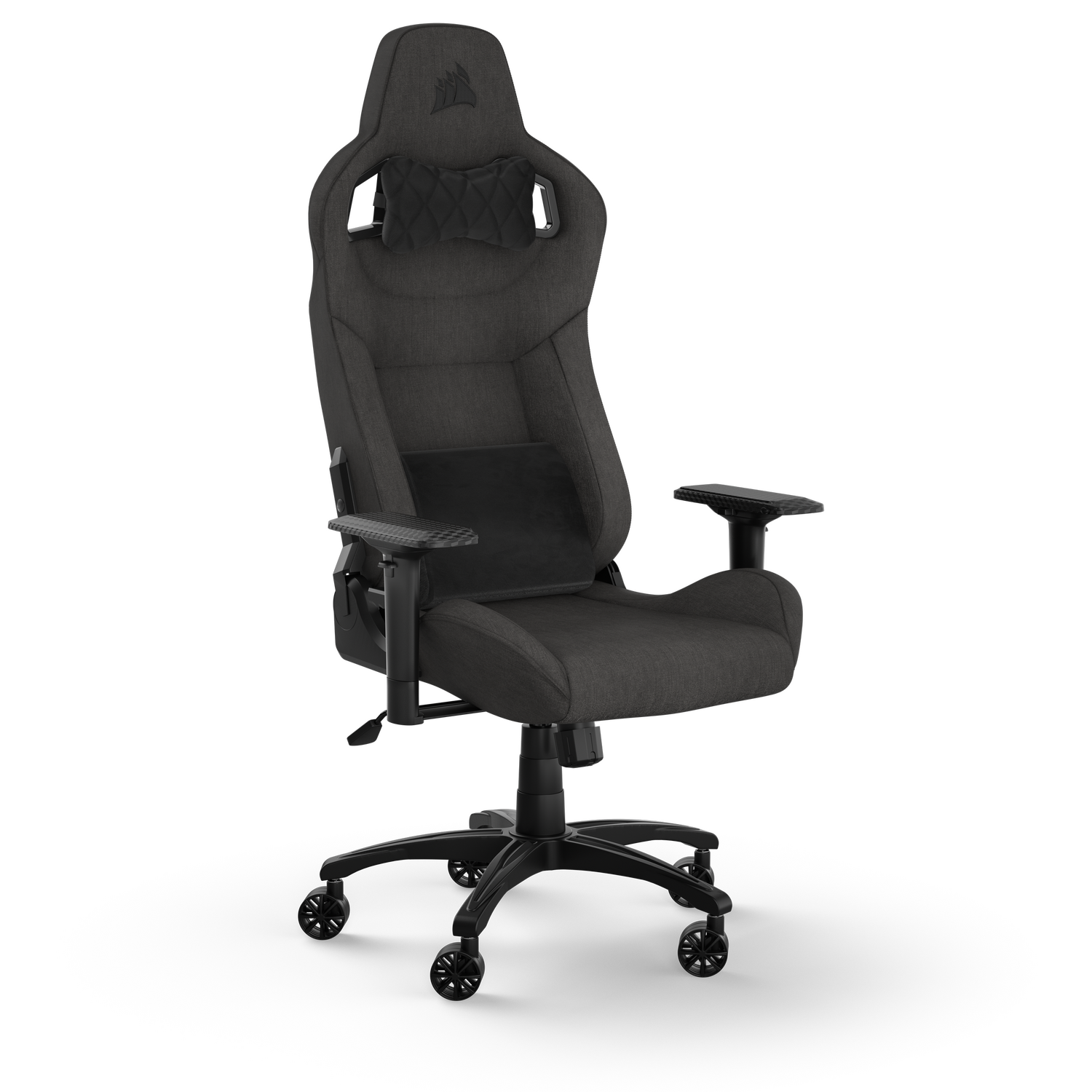 Corsair T3 Rush (2023), Textil, suport lombar Memory Foam, tetiera, Carbune "CF-9010057-WW"