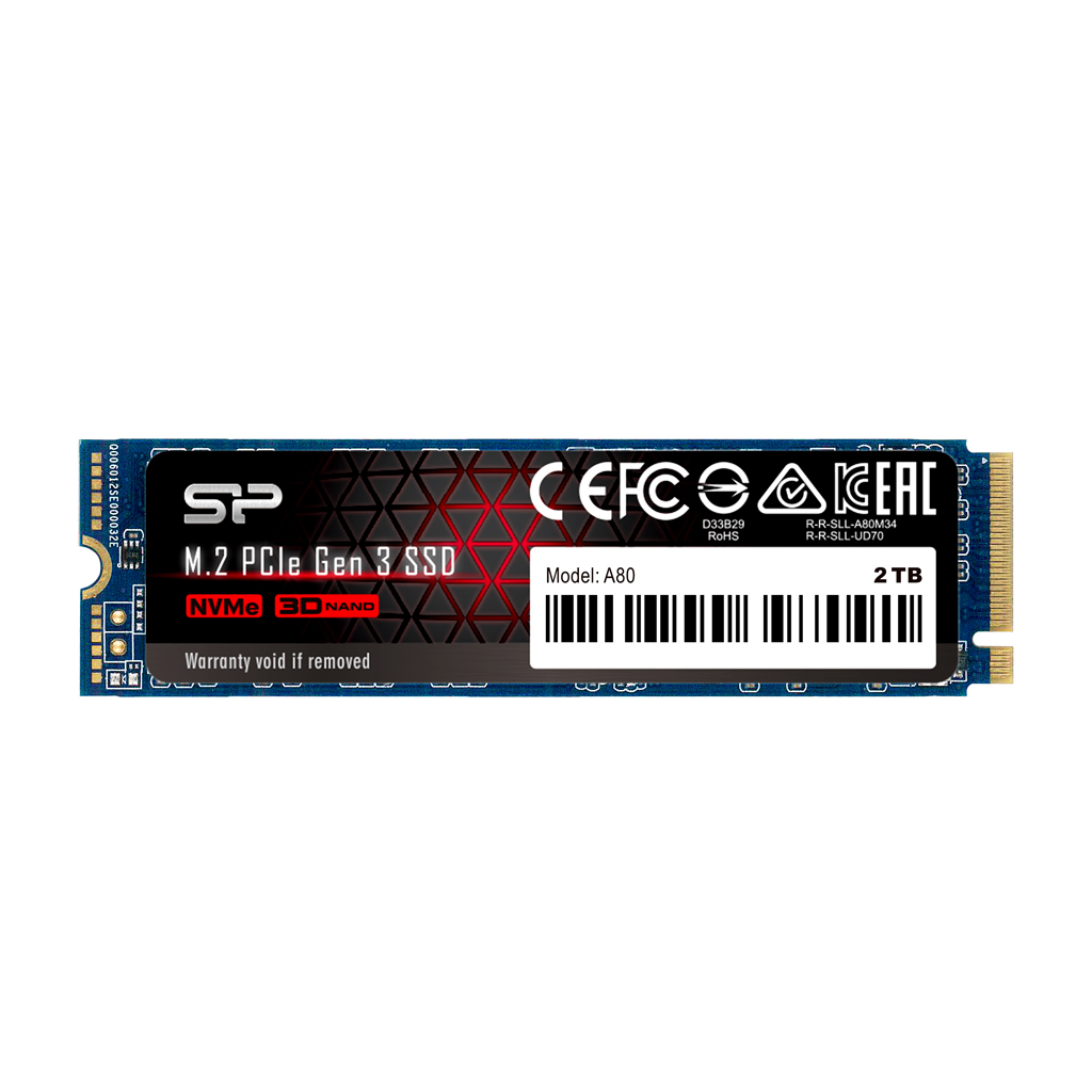 SSD SP A80 2TB PCIe Gen 3x4 M.2 2280 PCIe Gen 3x4 "SP002TBP34A80M28"