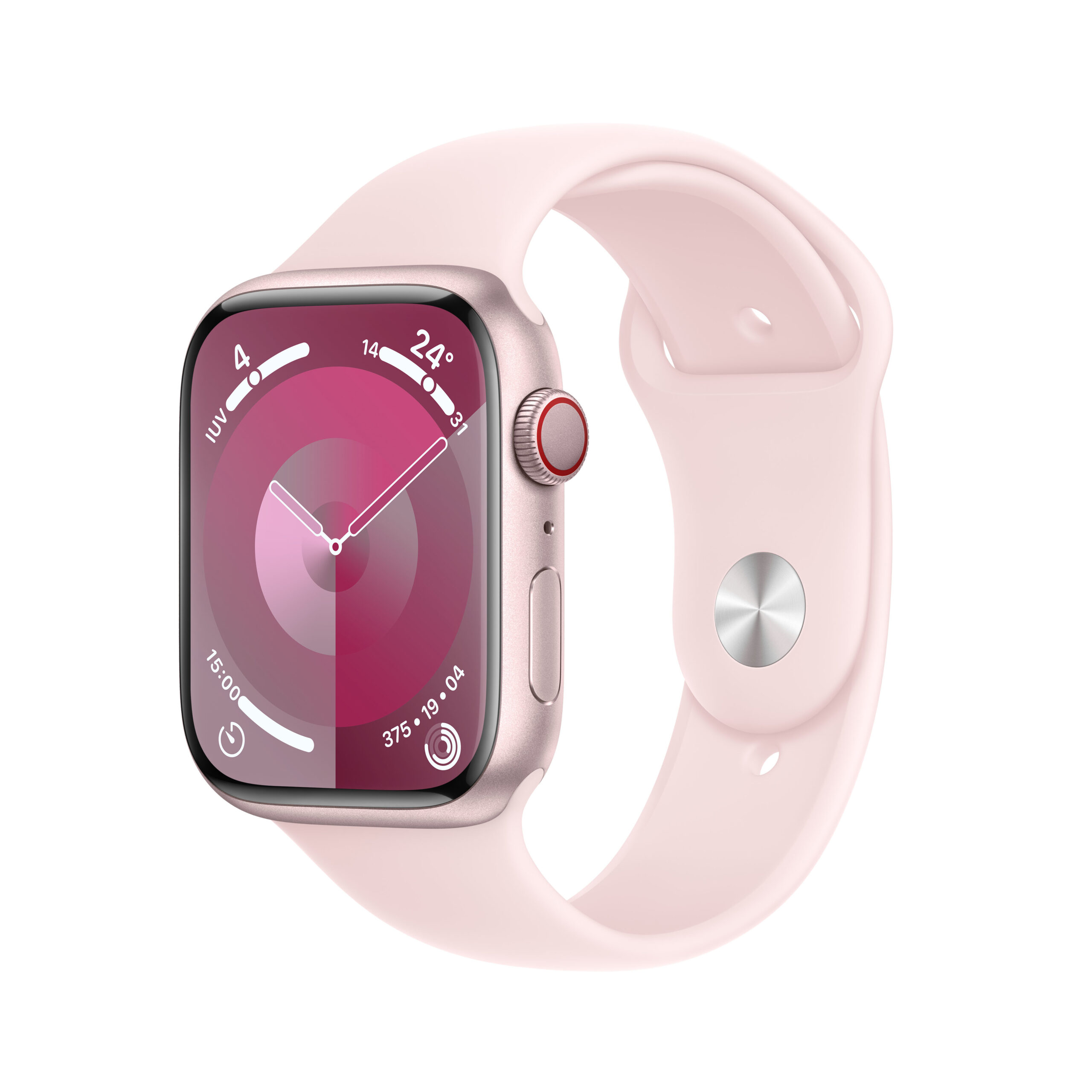Smartwatch Watch Series 9 LTE 45mm Pink Aluminium Case with Sport Band M/L Light Pink "MRML3" (timbru verde 0.18 lei)