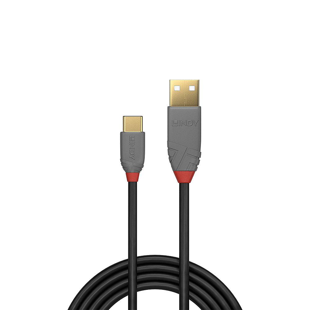 Cablu Lindy 1m USB 2.0 Type A to C "LY-36886" (timbru verde 0.08 lei)