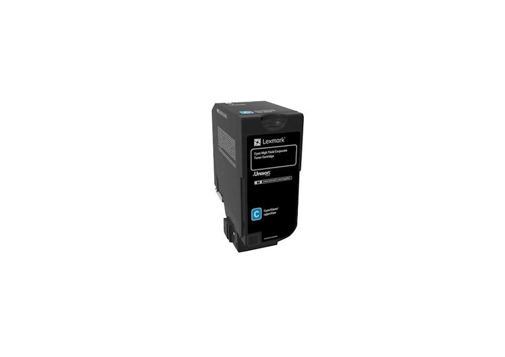 Toner Original Lexmark Cyan, 74C2HCE, pentru CS725, 12K, (timbru verde 1.2 lei) , "74C2HCE"