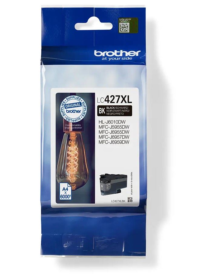 Cartus Cerneala Original Brother Black, LC427XLBK, pentru MFC J5955|MFC J6955|MFC J6957, 6K, (timbru verde 0.15 lei), "LC427XLBK"