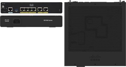 ROUTER CISCO 900 Series, wired, port LAN 10/100/1000 x 4, port WAN 10/100/1000 x 2, "C921-4P" (timbru verde 0.8 lei)