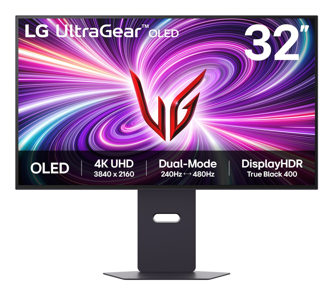 Gaming UltraGear 32GS95UV-B 31.5 inch UHD / FHD OLED 0.03 ms Dual mode 240 Hz / 480 Hz HDR FreeSync Premium Pro & G-Sync Compatible "32GS95UV-B" (timbru verde 7 lei)