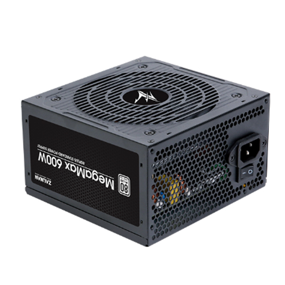 SURSA Zalman "TXII", 600W, certificare 80 Plus, non-modular, fan 120mm, negru, "ZM600-TXII" (timbru verde 2 lei)